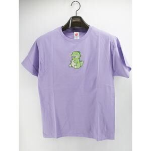 Dinosaur Embroidered Shirt Purple Medium‎ Hanes